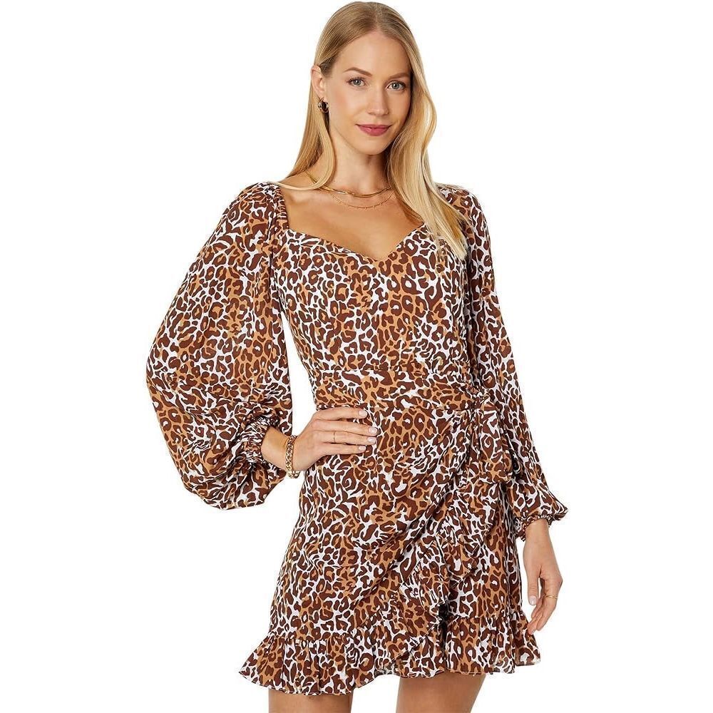 New Lilly Pulitzer Lila Long Sleeve Dress Chocolate My Favorite Spot Size 6